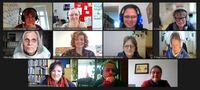 11 Fotokacheln mit freundlich schauenden Mitarbeiterinnen und Vorstandsfrauen von Weibernetz