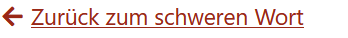 Grafik mit der Schrift: Zurück zum schweren Wort