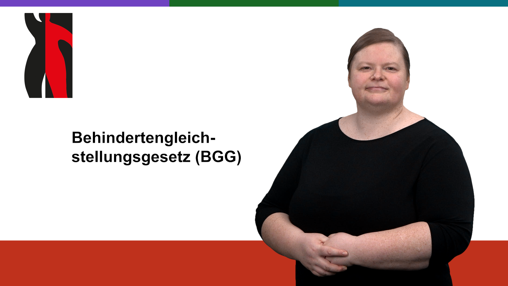 Startfoto zum Gebärdenvideo: Behindertengleichstellungsgesetz - BGG