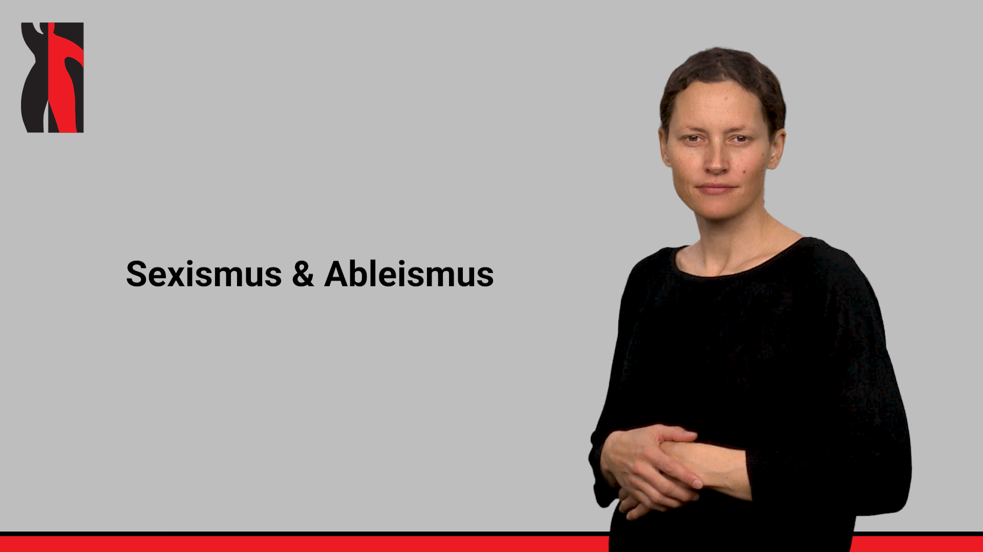 Startbild zum Gebärdensprachvideo Sexismus und Ableismus